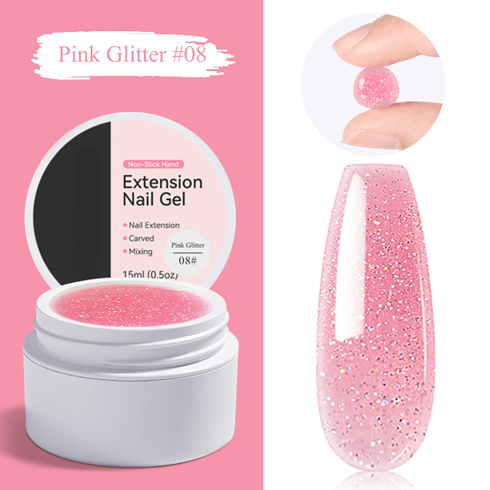 BONINGGG Gel Nails Nails Glue Gel Nail Stickers Red Nail Charms