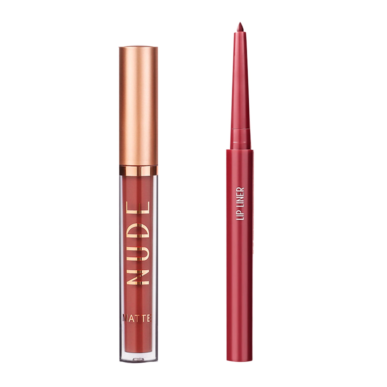 BONINGGG Lipstick And Lip Liner Set For Long Lasting Wear And No Cup