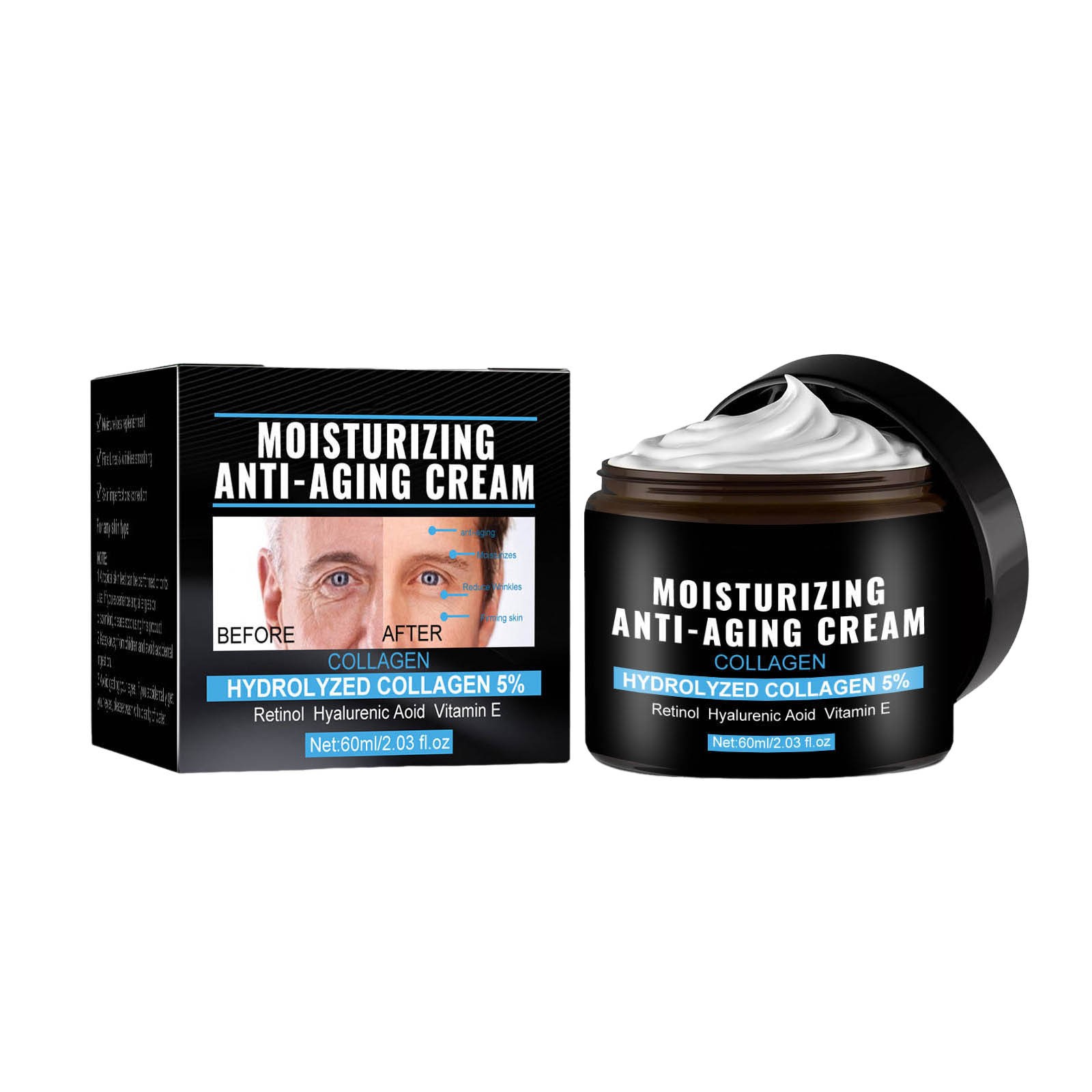 BONINGGG Men's Aging Face Moisturizer With Vitamin E 60ml Eye Lift