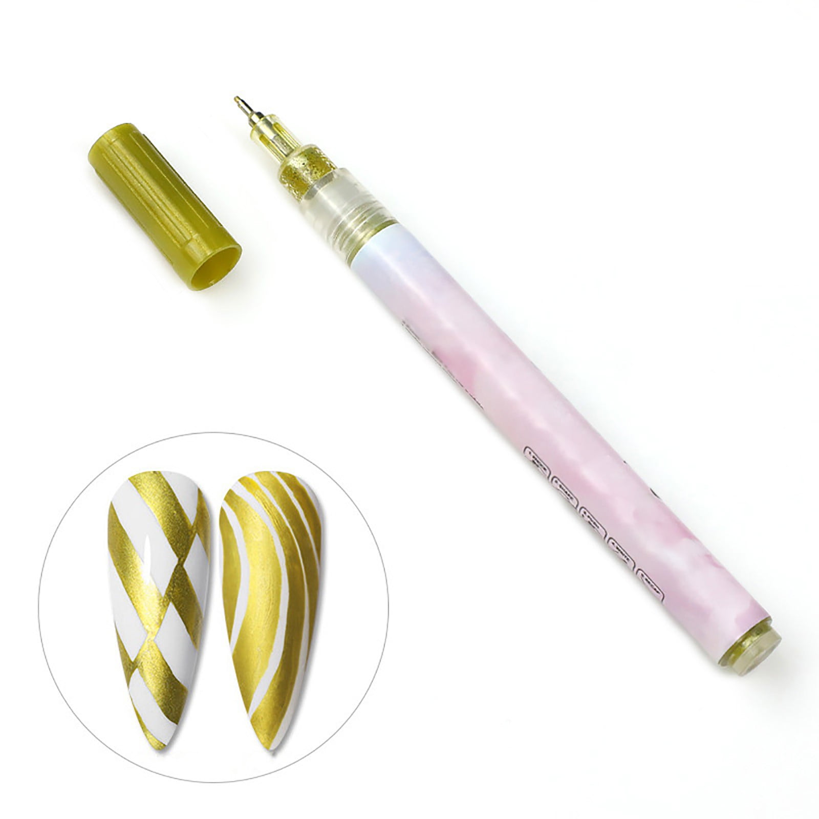 BONINGGG Nail Enhancement Tools 3D Paint Pen Nail Tracing Point Flower