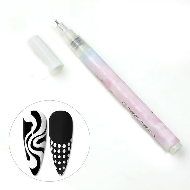 BONINGGG Nail Enhancement Tools 3D Paint Pen Nail Tracing Point Flower