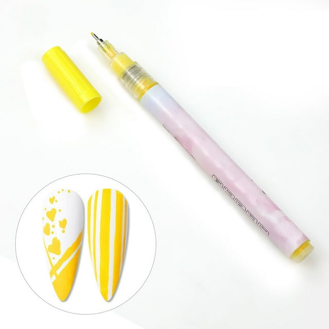 BONINGGG Nail Enhancement Tools 3D Paint Pen Nail Tracing Point Flower
