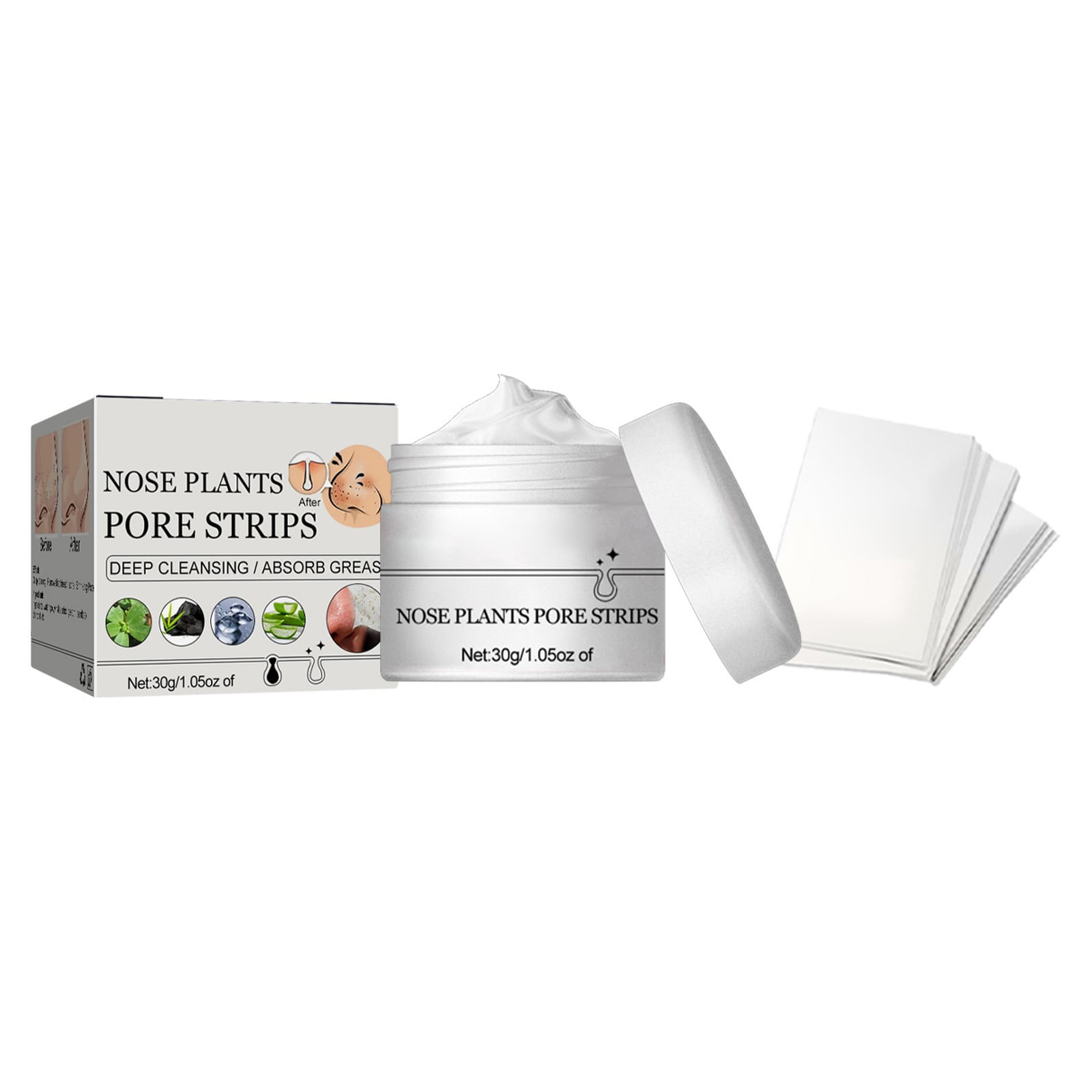 BONINGGG Nose Strips Cleansing Blackhead Strips Pore Blackhead Removal