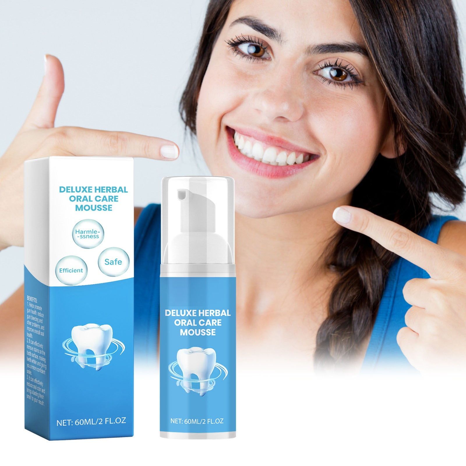 BONINGGG Oral Tooth Cleaning Tooth Care Fresh Breath Foam Tooth