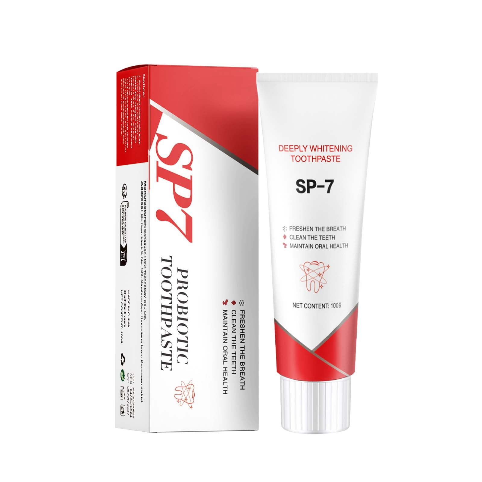 BONINGGG Probiotic Stain Remover Toothpaste Freshens Breath 100g