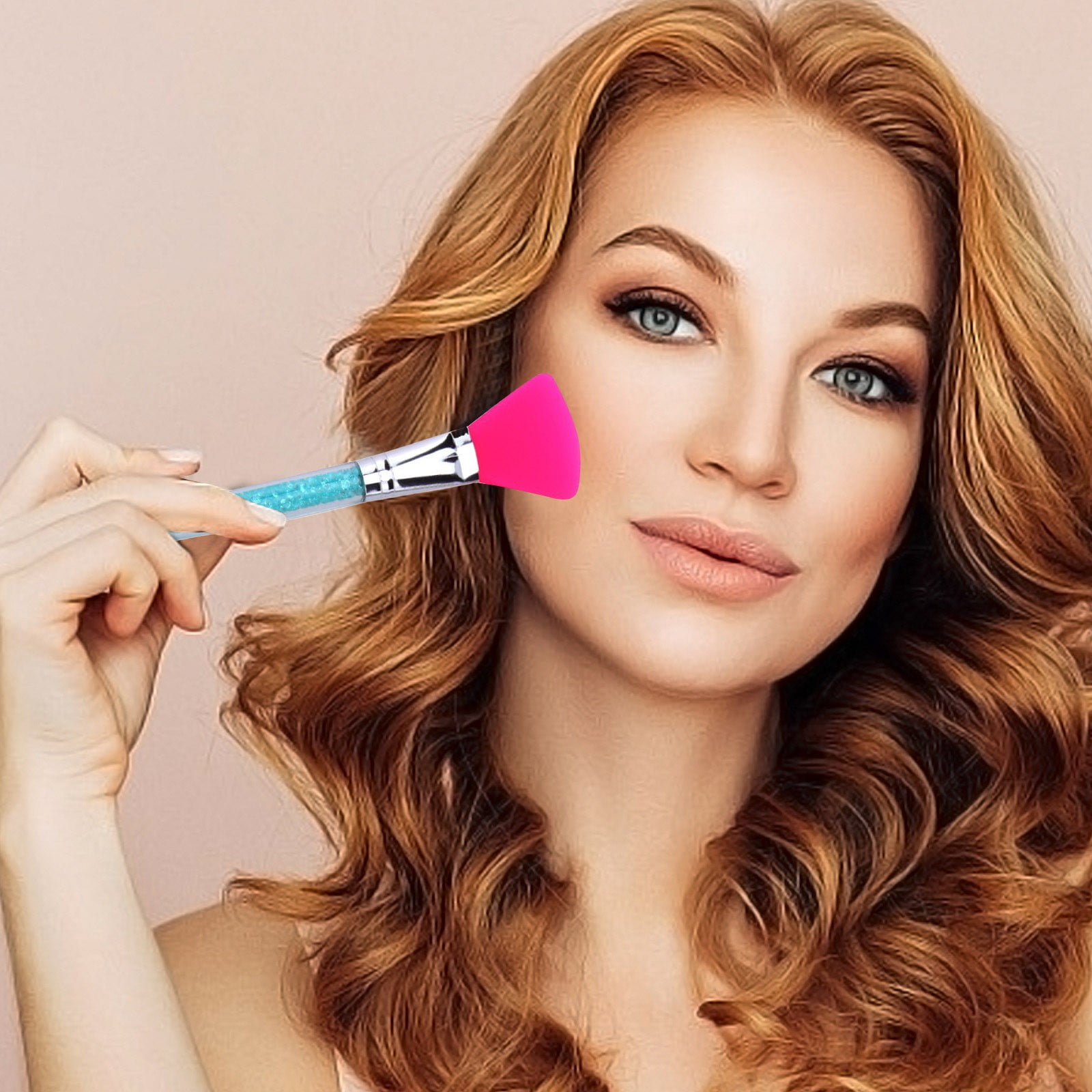 BONINGGG Silicone Brush Soft Head Water Drill Pipe Makeup Brush Beauty