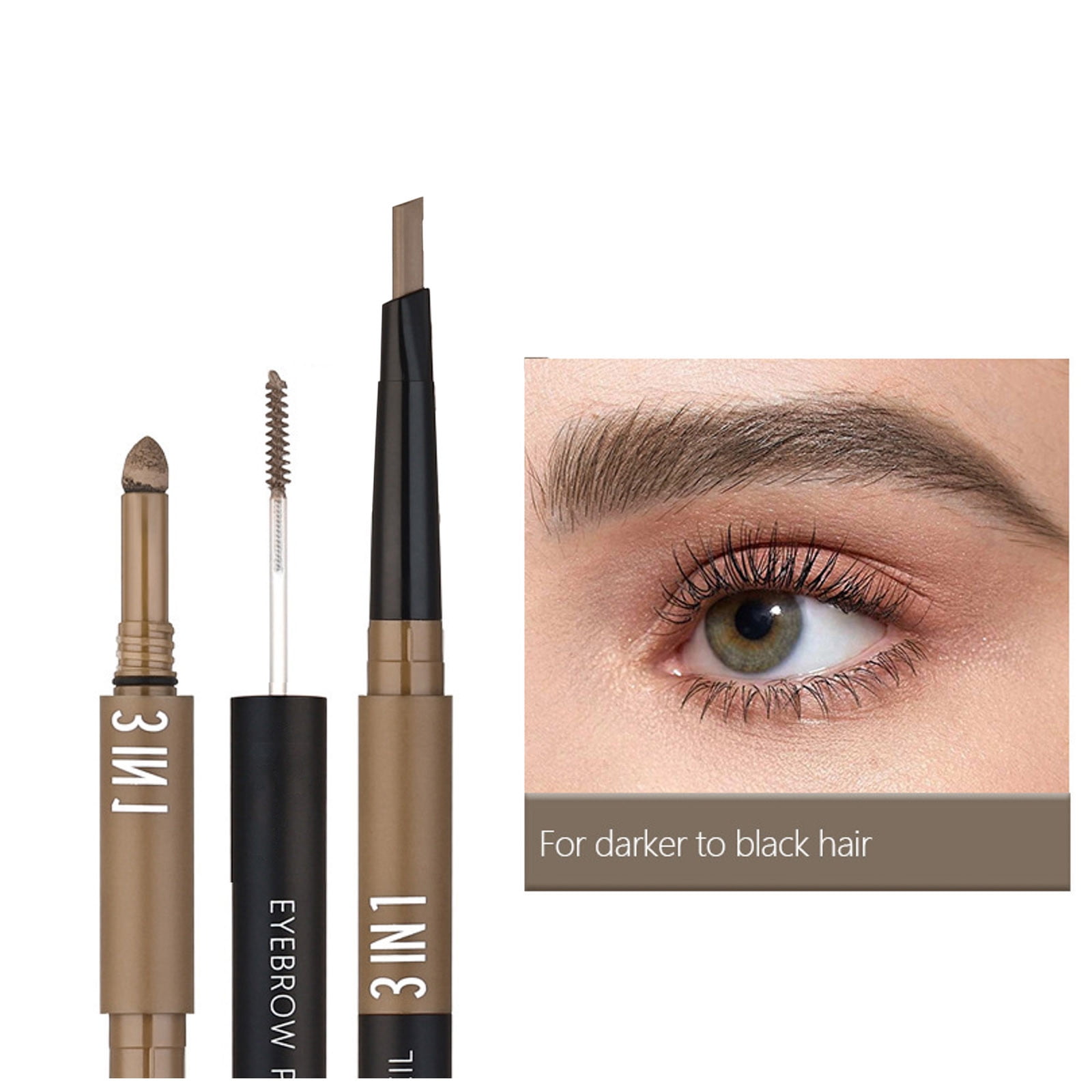 BONINGGG Three In One Double Head Triangular Eyebrow Pencil Natural