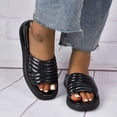 thumbnail image 1 of BONIXOOM Black Sandals Women Clearance Fall Buckle None Casual Fashion Shoes for Women Black Size 6, 1 of 3
