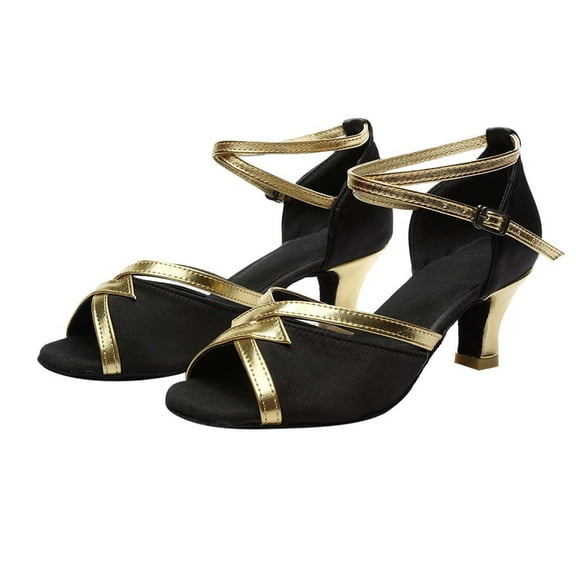 BONIXOOM Black Sandals Women Clearance Fall Buckle None Casual Fashion Womens Shoes Black Size 5