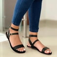 thumbnail image 1 of BONIXOOM Black Sandals Women Clearance Fall Slip-On None Casual Fashion Womens Shoes Black Size 4.5, 1 of 4