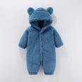 thumbnail image 1 of BONIXOOM Children'S Clothing Set Cute Toddler Baby Girls Clothes Set Fashion Spring Round Neckline Pull-On Solid Long Sleeve Jumpsuit Blue 6M, 1 of 6