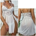 thumbnail image 1 of BONIXOOM Christmas Family Pajamas Matching Sets Girls Christmas Pajamas Loungewear Drawstring Sleeveless Solid Sleep Dress White S, 1 of 9