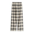 thumbnail image 1 of BONIXOOM Christmas Pajamas For Family Boys Christmas Pajamas Sleepwear None Short Sleeve Plaid Sleep Pants Beige L, 1 of 4