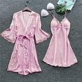 thumbnail image 1 of BONIXOOM Christmas Pajamas For Family Pajamas For Women Loungewear Tie Sleeveless Solid Sleep Dress Pink M, 1 of 6
