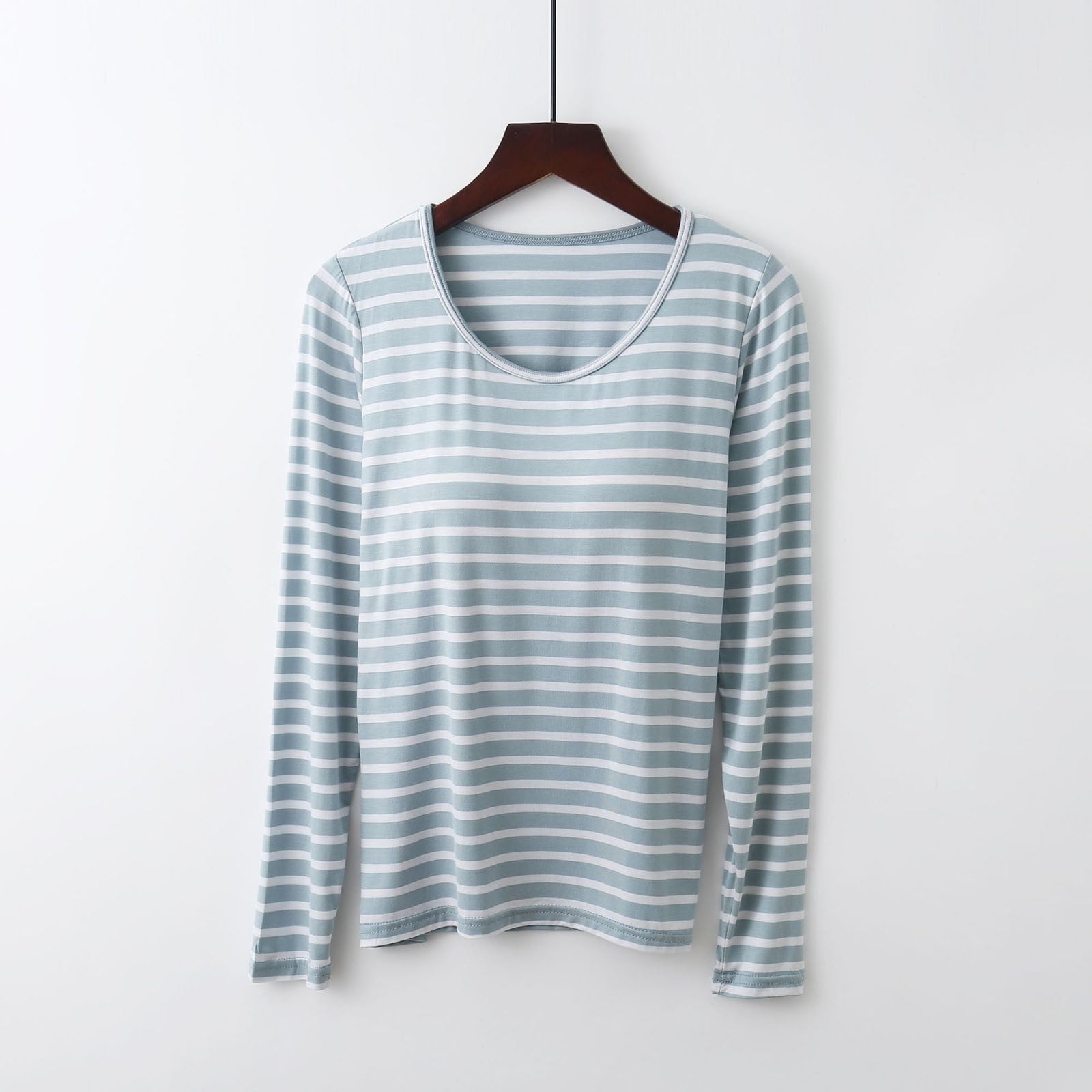 BONIXOOM Christmas Pajamas For Women Christmas Pajamas Loungewear None Long Sleeve Sleep Tops Striped Green XL