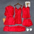 thumbnail image 1 of BONIXOOM Christmas Pajamas For Women Couples Christmas Pajamas Leisure None Long Sleeve Sleepwear Sets Solid Red XXL, 1 of 9