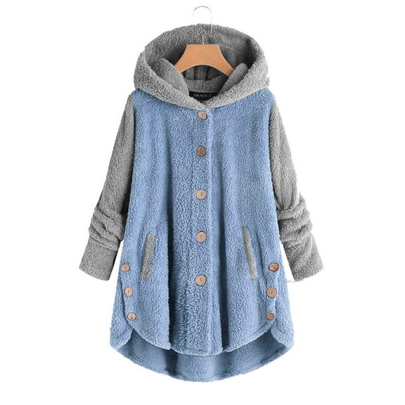 BONIXOOM Christmas Pajamas For Women Couples Christmas Pajamas Sleepwear Button Long Sleeve Sleep Tops Solid Light Blue XL