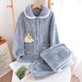 thumbnail image 1 of BONIXOOM Christmas Pajamas For Women Family Christmas Pajamas Matching Sets Loungewear Button Long Sleeve Sleepwear Sets Solid Gray XL, 1 of 3