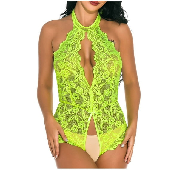 BONIXOOM Christmas Pajamas For Women Thanksgiving Pajamas Sleepwear None Long Sleeve Jumpsuit Solid Yellow L