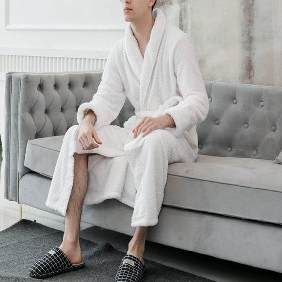 BONIXOOM Christmas Pajamas Pajamas For Men Loungewear None Long Sleeve Solid Sleep Tops White XL