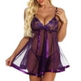 thumbnail image 1 of BONIXOOM Couples Christmas Pajamas Christmas Pajamas Women Sleepwear Drawstring Sleeveless Animal Print Sleep Dress Purple XL, 1 of 9