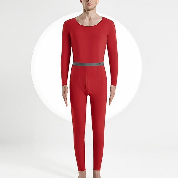 BONIXOOM Couples Christmas Pajamas Mens Pajamas Set Leisure None Long Sleeve Solid Sleepwear Sets Red XL