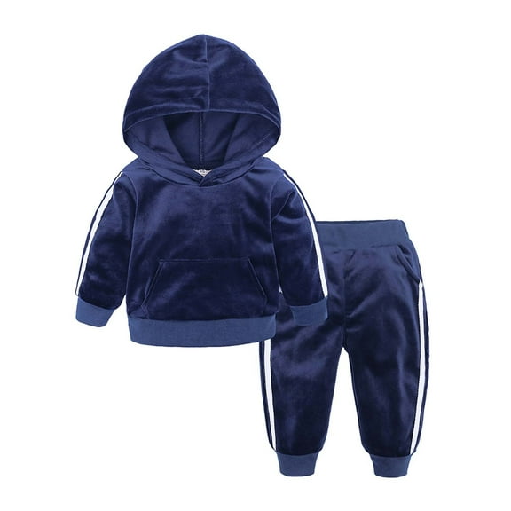 BONIXOOM Cute Toddler Baby Girls Clothes Set Children'S Clothing On Sale Long Sleeve Round Neckline Buckle Christmas Set Navy 3-4 Years