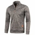 thumbnail image 1 of BONIXOOM Fall Sweaters Active Fit Sweater Pullover Vacation Crew Neck Sweater Men Coffee XL(US:10), 1 of 4
