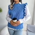thumbnail image 1 of BONIXOOM Fall Sweaters Modern Fit Jacket Pullover Vacation V-Neck Womens Sweaters Cardigan Blue L(US:8), 1 of 7