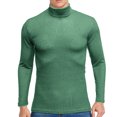 thumbnail image 1 of BONIXOOM Fall Sweaters Slim Jacket Pullover Casual Turtleneck Sweater Men Green 2XL(US:12), 1 of 3