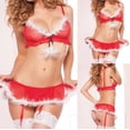 thumbnail image 1 of BONIXOOM Family Christmas Pajamas Christmas Pajamas For Women Sleepwear None Long Sleeve Solid Sleepwear Sets Red XL, 1 of 9