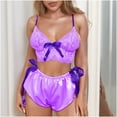 thumbnail image 1 of BONIXOOM Family Christmas Pajamas Matching Sets Christmas Pajamas For Women Sleepwear None Long Sleeve Solid Sleepwear Sets Purple XXL, 1 of 9