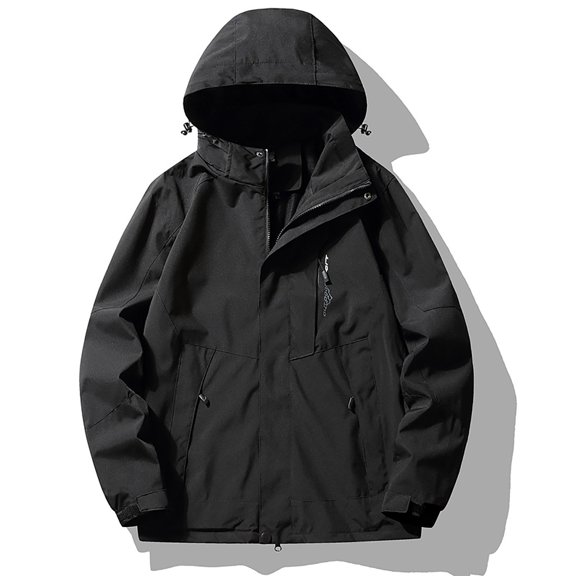 BONIXOOM Fleece Jacket Women Ski Jacket Women Hooded Lightweight Winter Christmas Puffer Jacket Black 3XL