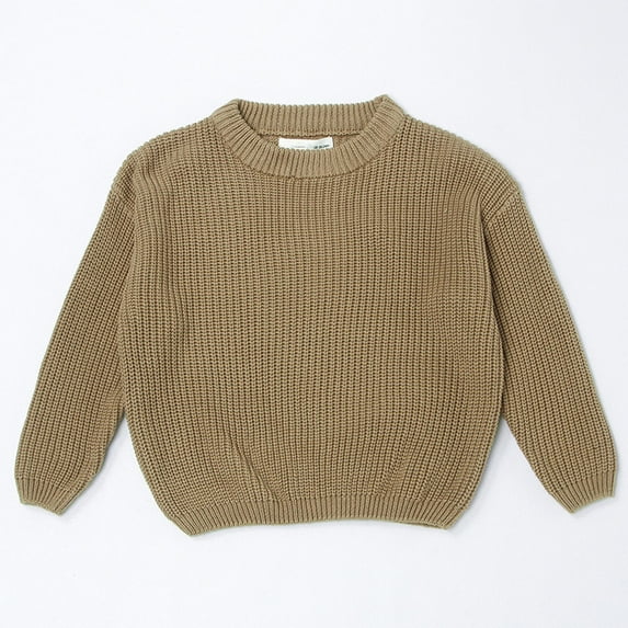 BONIXOOM Kid Toddler Girl Clothes Childrens Pajamas On Clearance Long Sleeve Crew Neck Buckle Christmas Shirt Khaki 5 Years