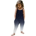 thumbnail image 1 of BONIXOOM Kids Clearance Clothes Little Girls Clothing Set Outfit Fashion Spring Round Neckline Pull-On Printed Sleeveless Jumpsuit Navy 120, 1 of 5