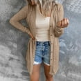 thumbnail image 1 of BONIXOOM Lightweight Cardigans For Women Plush Cardigan Womens Long Sleeve Buckle Solid Vacation Cardigan Khaki 8XL, 1 of 7