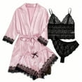 thumbnail image 1 of BONIXOOM Matching Christmas Pajamas For Couples Womens Pajamas Loungewear Belt Long Sleeve Solid Sleepwear Sets Orange S, 1 of 2