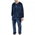 thumbnail image 1 of BONIXOOM Matching Pajamas For Couples Girls Christmas Pajamas Sleepwear None Long Sleeve Printed Sleepwear Sets Navy XXL, 1 of 8