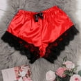 thumbnail image 1 of BONIXOOM Matching Pajamas For Couples Silk Pajamas For Women Sleepwear Belt Sleeveless Animal Print Sleep Pants Red M, 1 of 4