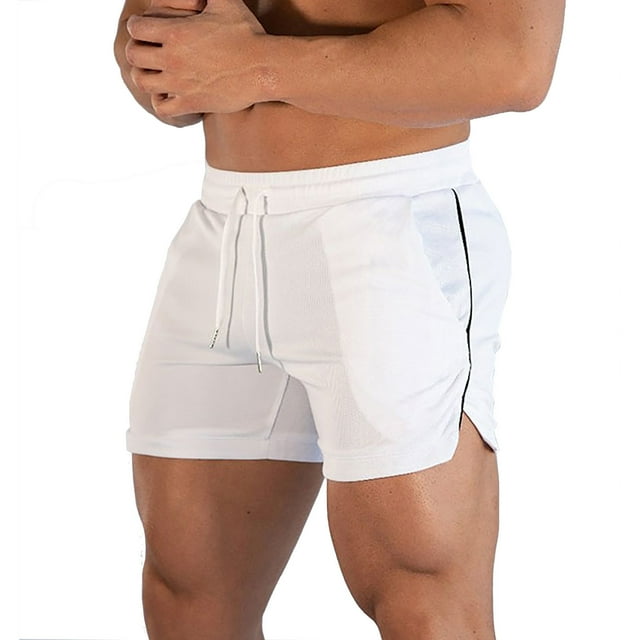 BONIXOOM Mens Workout Shorts Gym Shorts Lightweight Mid waisted Button