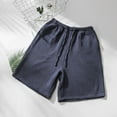 thumbnail image 1 of BONIXOOM Pajamas For Men Matching Family Christmas Pajamas Sleepwear None Long Sleeve Sleep Shorts Plaid Blue XL, 1 of 3