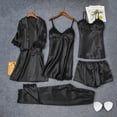 thumbnail image 1 of BONIXOOM Pajamas For Women Family Christmas Pajamas Matching Sets Leisure None Long Sleeve Sleepwear Sets Solid Black M, 1 of 9