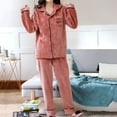thumbnail image 1 of BONIXOOM Pajamas For Women Family Christmas Pajamas Matching Sets Sleepwear Belt Long Sleeve Sleep Tops Printed Orange L, 1 of 5