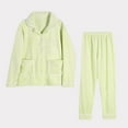 thumbnail image 1 of BONIXOOM Pajamas For Women Matching Christmas Pajamas Loungewear None Long Sleeve Sleepwear Sets Solid Green M, 1 of 9