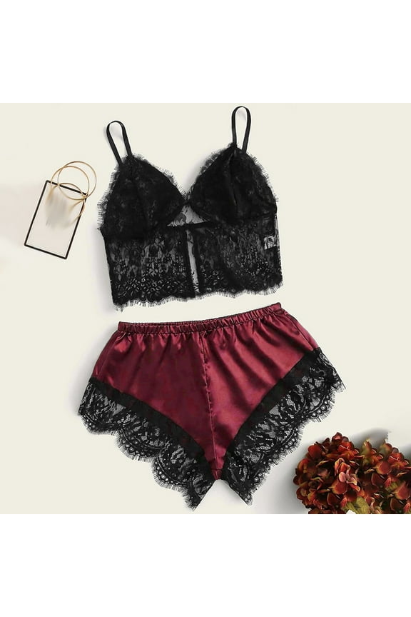 Pajamas For Women Matching Christmas Pajamas Sleepwear Drawstring Long Sleeve Sleepwear Sets Solid Wine S