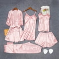 thumbnail image 1 of BONIXOOM Pajamas For Women Matching Family Christmas Pajamas Leisure None Long Sleeve Sleepwear Sets Solid Pink XXL, 1 of 9