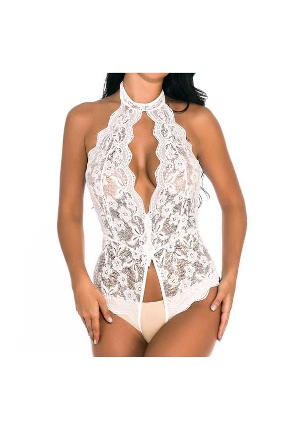 Pajamas For Women Matching Family Christmas Pajamas Sleepwear None Long Sleeve Jumpsuit Solid White XL