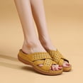 thumbnail image 1 of BONIXOOM Platform Sandals Women Clearance Fall Slip-On Platform Casual Fashion Womens Shoes Yellow Size 9, 1 of 4
