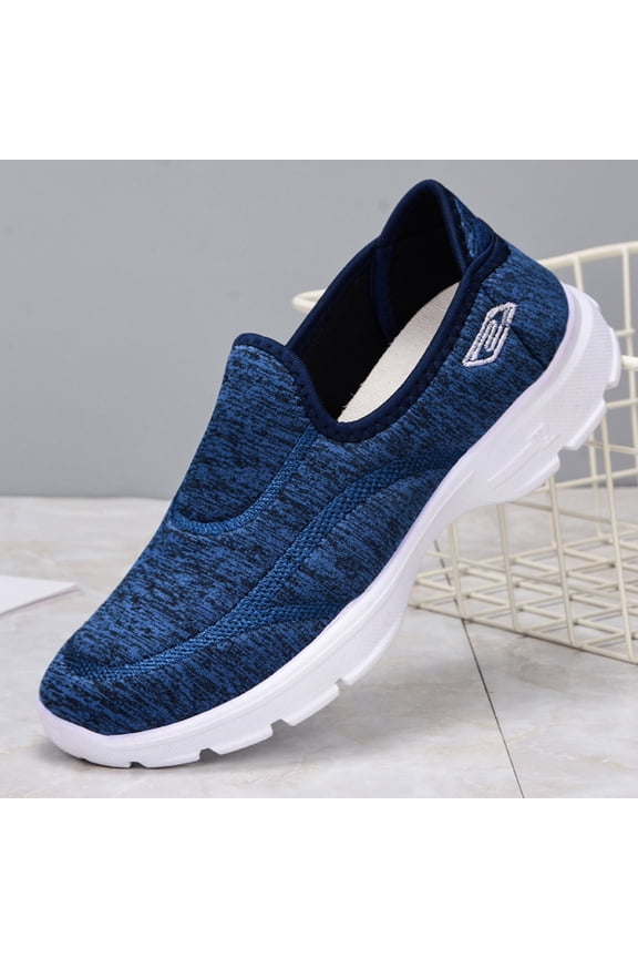 Platform Sneakers for Women Shoes for Women Platform Shoes Running Slip-On Casual Shoes Blue 2024 Summer Clearance Size 5.5