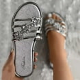 thumbnail image 1 of BONIXOOM Sandals Women Clearance Fall None Wedge Casual Fashion Womens Shoes Silver Size 5.5, 1 of 5
